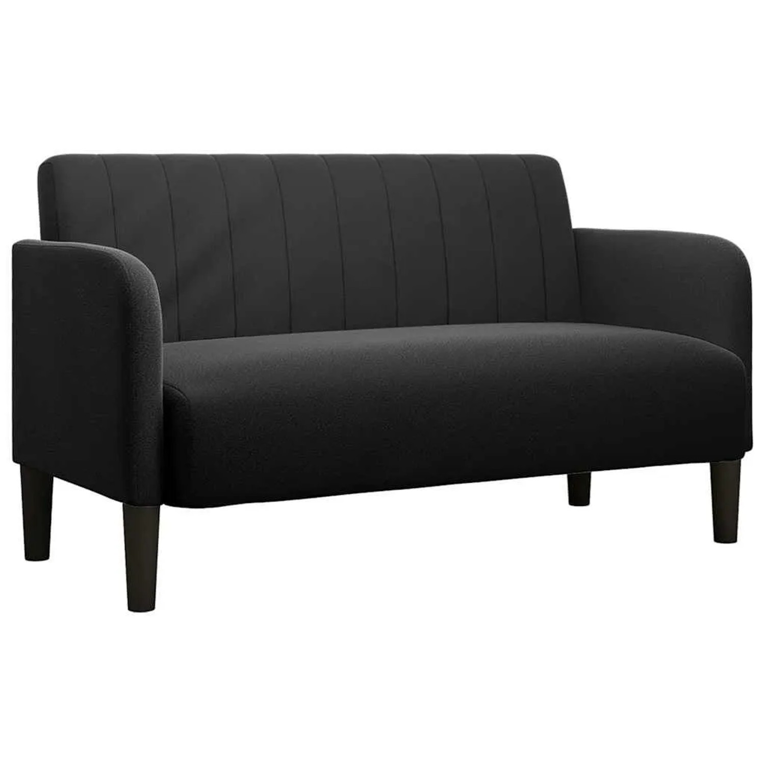 vidaXL Zweisitzer-Sofa Schwarz 109 cm Samt 4100592