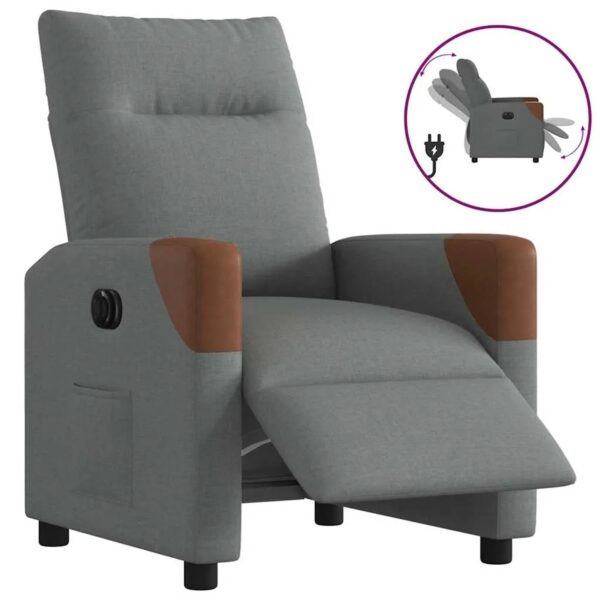 vidaXL Relaxsessel Elektrisch Dunkelgrau Stoff 3323991