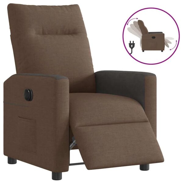 vidaXL Relaxsessel Elektrisch Braun Stoff 3324041 vidaXL Relaxsessel Elektrisch Braun Stoff 3324041
