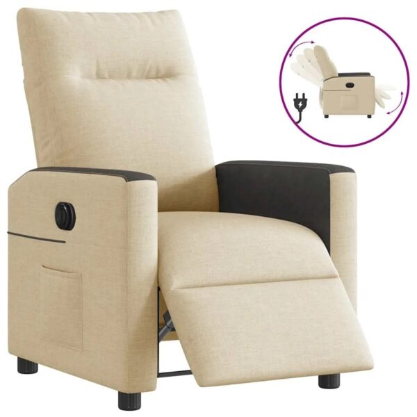 vidaXL Relaxsessel Elektrisch Creme Stoff 3324042 vidaXL Relaxsessel Elektrisch Creme Stoff 3324042
