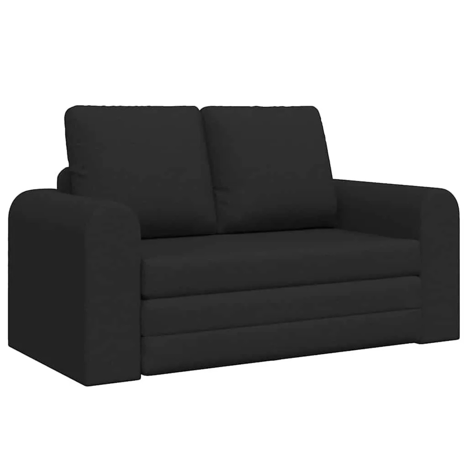 vidaXL Schlafsofa 60cm Schwarz Stoff 4106675