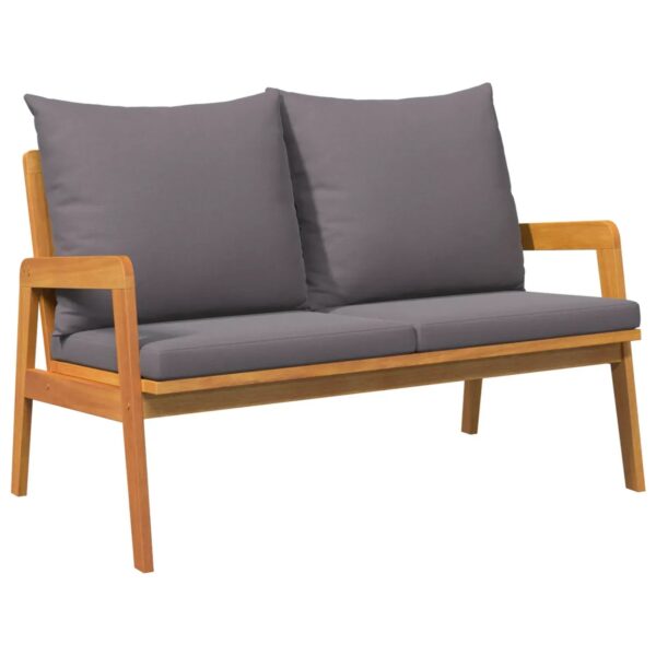 vidaXL 2-Teiliges Bistro-Set mit Kissen aus Massivem Akazienholz 4106462