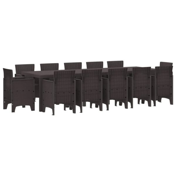 vidaXL Garten Essgruppe 13-Tlg Braun Poly Rattan 3378617