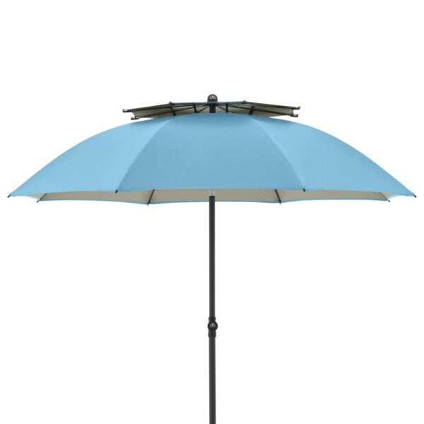 Doppler Balkonschirm Windprofi Ø 192 cm Blau mit Handöffner