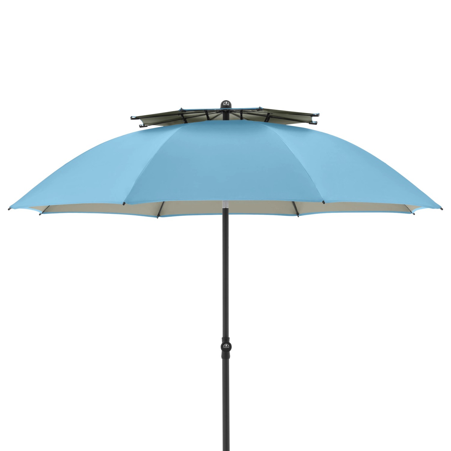 Doppler Balkonschirm Windprofi Ø 192 cm Blau mit Handöffner