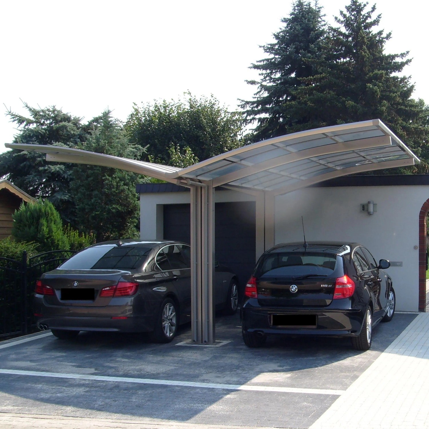 Ximax Carport Portoforte-60 Y-Ausführung Edelstahl-Look