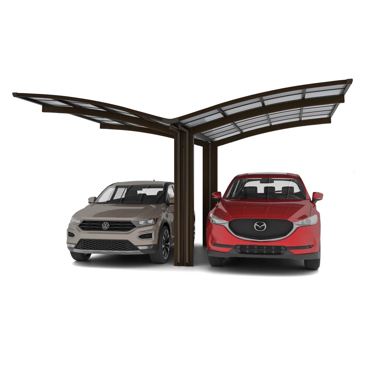 Ximax Carport Portoforte-60 Y-Ausführung Mattbraun
