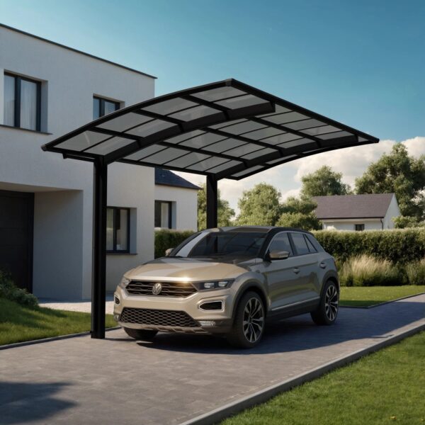 Ximax Alu Einzelcarport Portoforte Typ 60 Schwarz XS 241 x 495cm Sonderfertigung