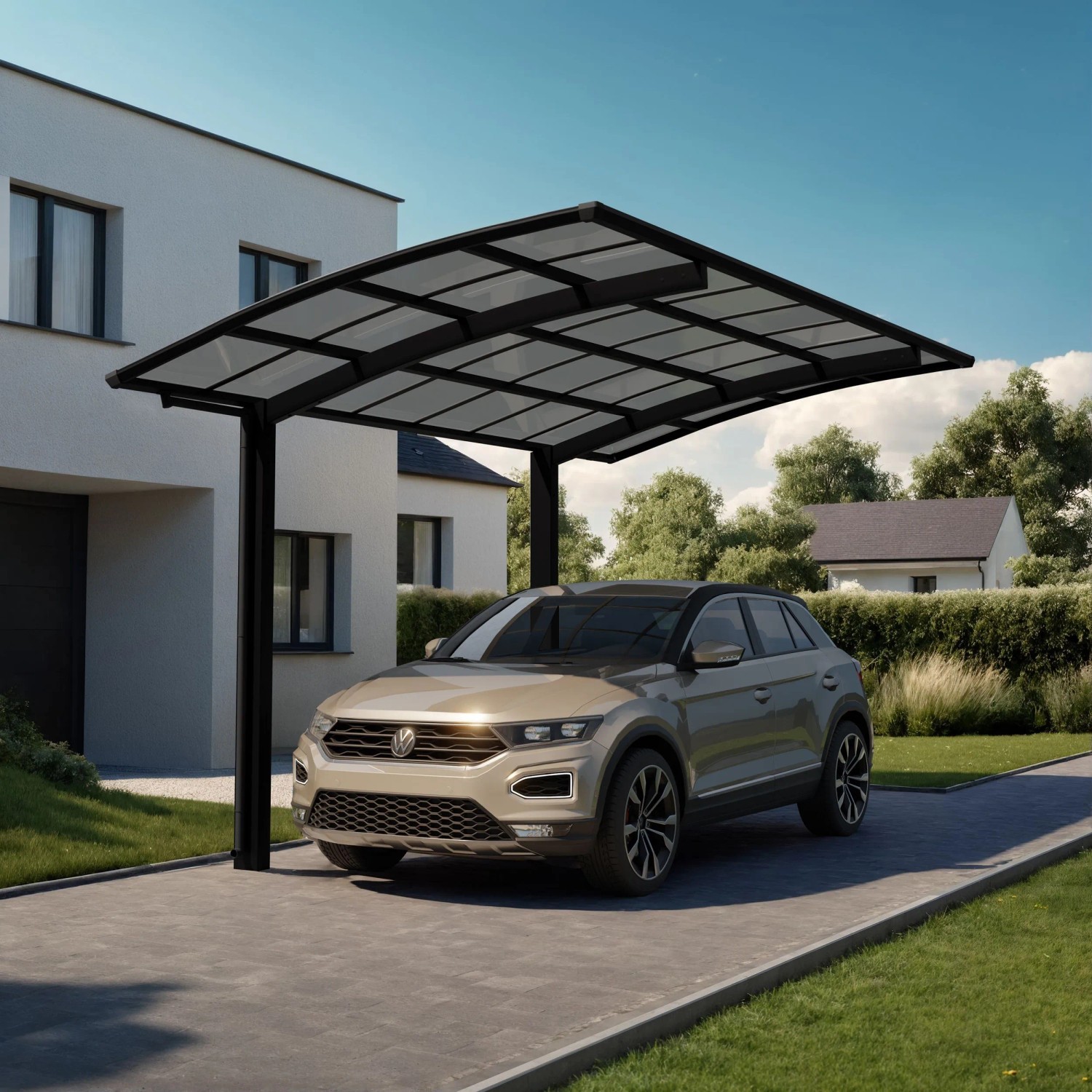 Ximax Alu Einzelcarport Portoforte Typ 60 Schwarz XS 241 x 495cm Sonderfertigung