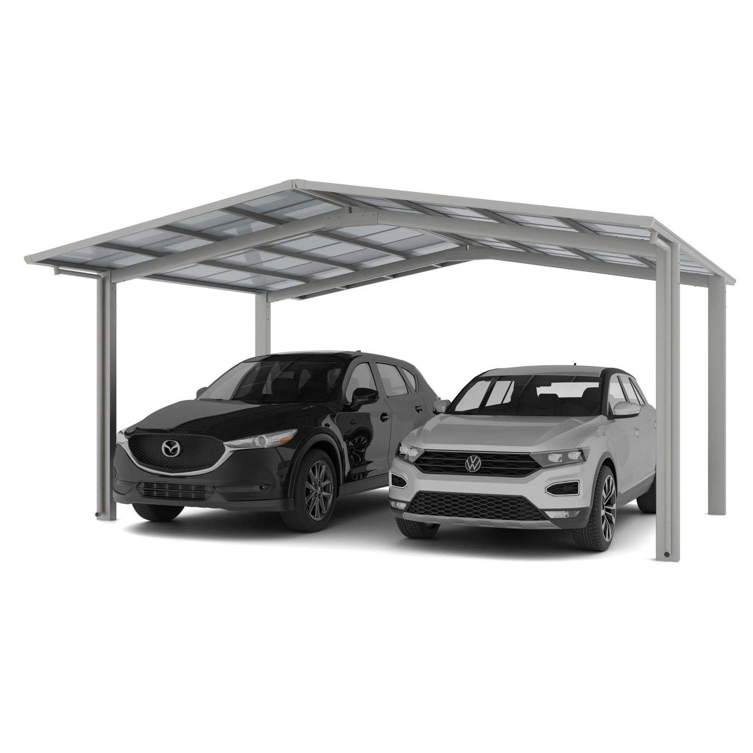 Ximax Carport Linea-60 M-Ausführung Edelstahl-Look