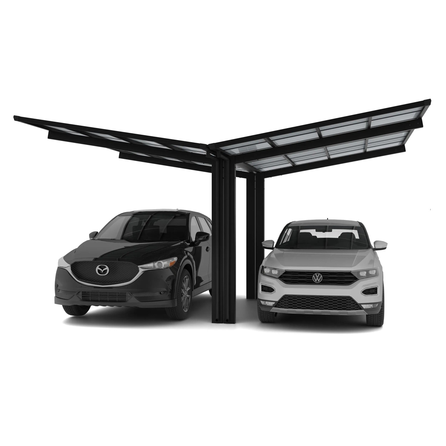 Ximax Alu Doppelcarport Linea Typ 60 Schwarz 548 x 495 cm Sonderfertigung