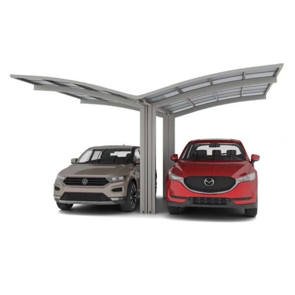 Ximax Carport Portoforte-80 Y-Ausführung Edelstahl-Look