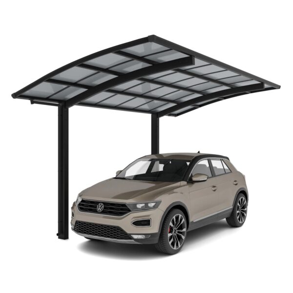 Ximax Alu Einzelcarport Portoforte Typ 80 Schwarz XS 241 x 556cm Sonderfertigung