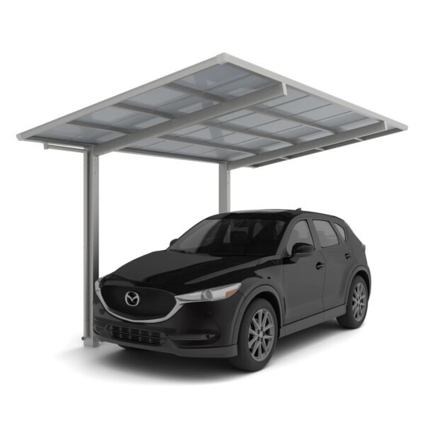 Ximax Alu Carport Linea Typ 80 Edelstahl-Look XS 243 x 495 cm Sonderfertigung
