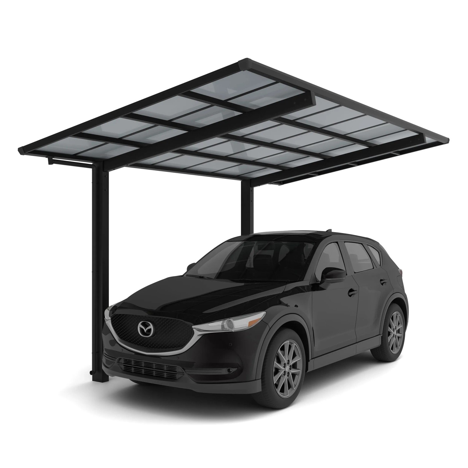 Ximax Alu Einzelcarport Linea Typ 80 Schwarz 273 x 556 cm Sonderfertigung