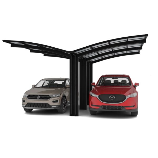 Ximax Alu Doppelcarport Portoforte Typ 110 Schwarz 543 x 495 cm Sonderfertigung