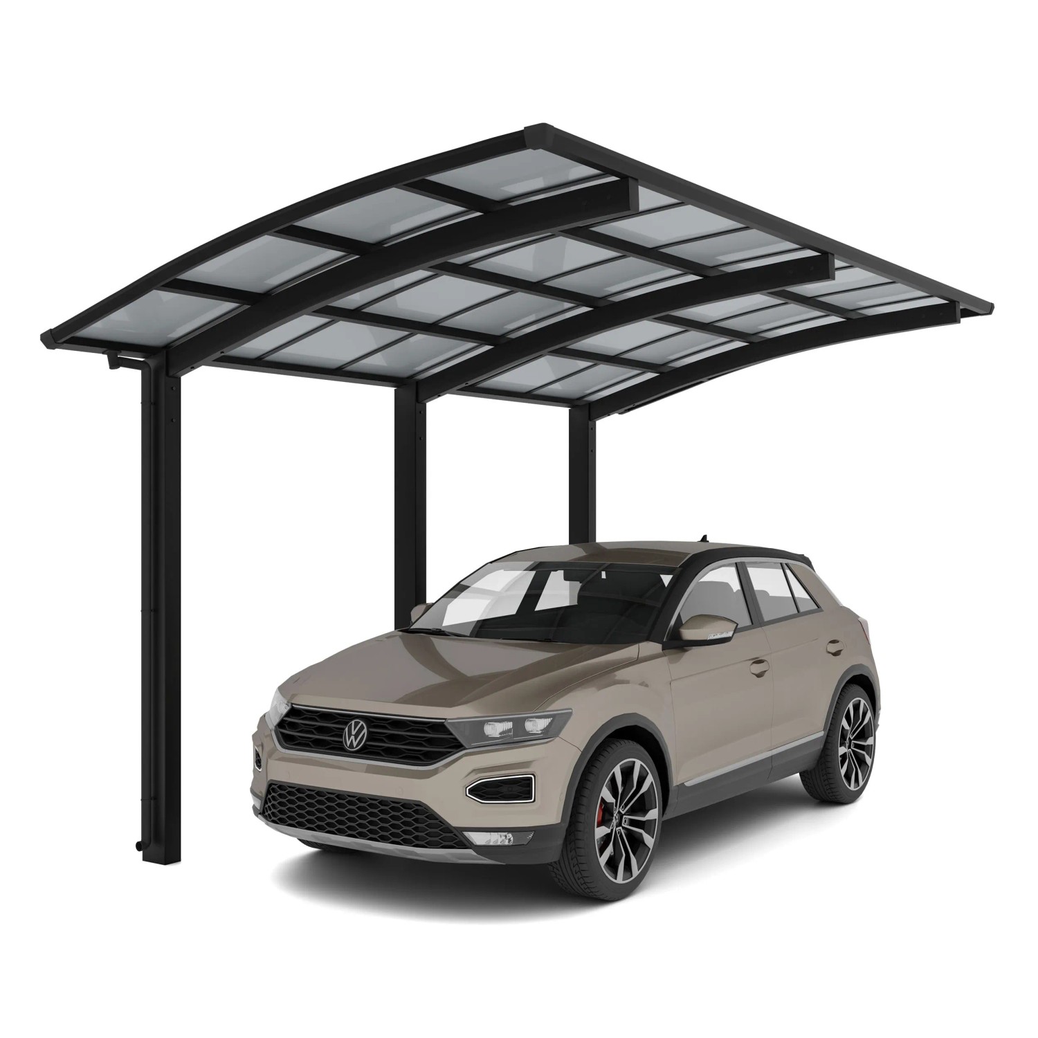 Ximax Alu Carport Portoforte Typ 110 Schwarz XL 301 x 495 cm Sonderfertigung
