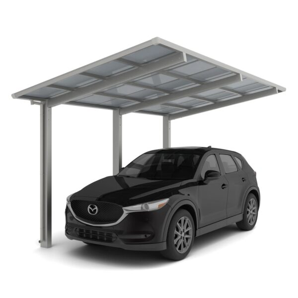 Ximax Alu Einzelcarport Linea Typ 110 Edelstahl-Look 273 x 556cm Sonderfertigung