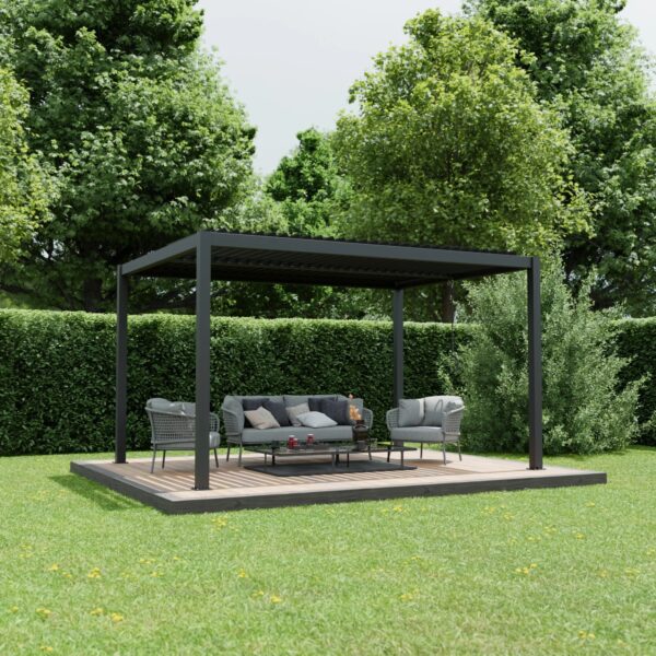 Ximax Pergola Shade Aluminium 300 cm x 400 cm Dunkelgrau Ximax Pergola Shade Aluminium 300 cm x 400 cm Dunkelgrau
