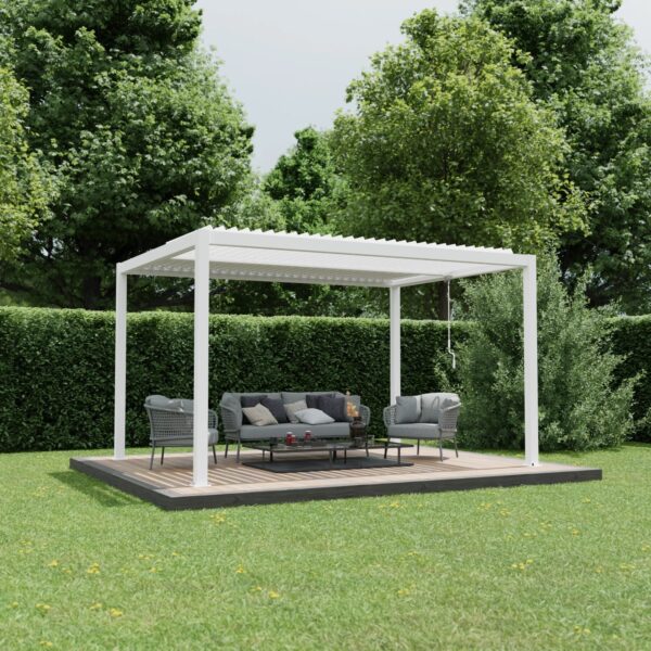 Ximax Pergola Shade Aluminium 300 cm x 400 cm Weiß Ximax Pergola Shade Aluminium 300 cm x 400 cm Weiß