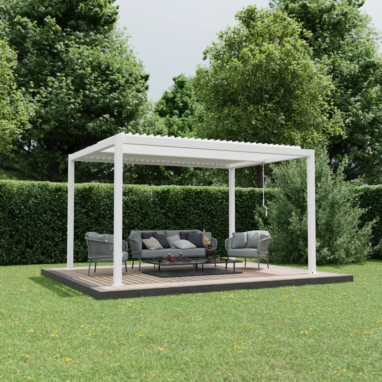 Ximax Pergola Shade Aluminium 300 cm x 400 cm Weiß