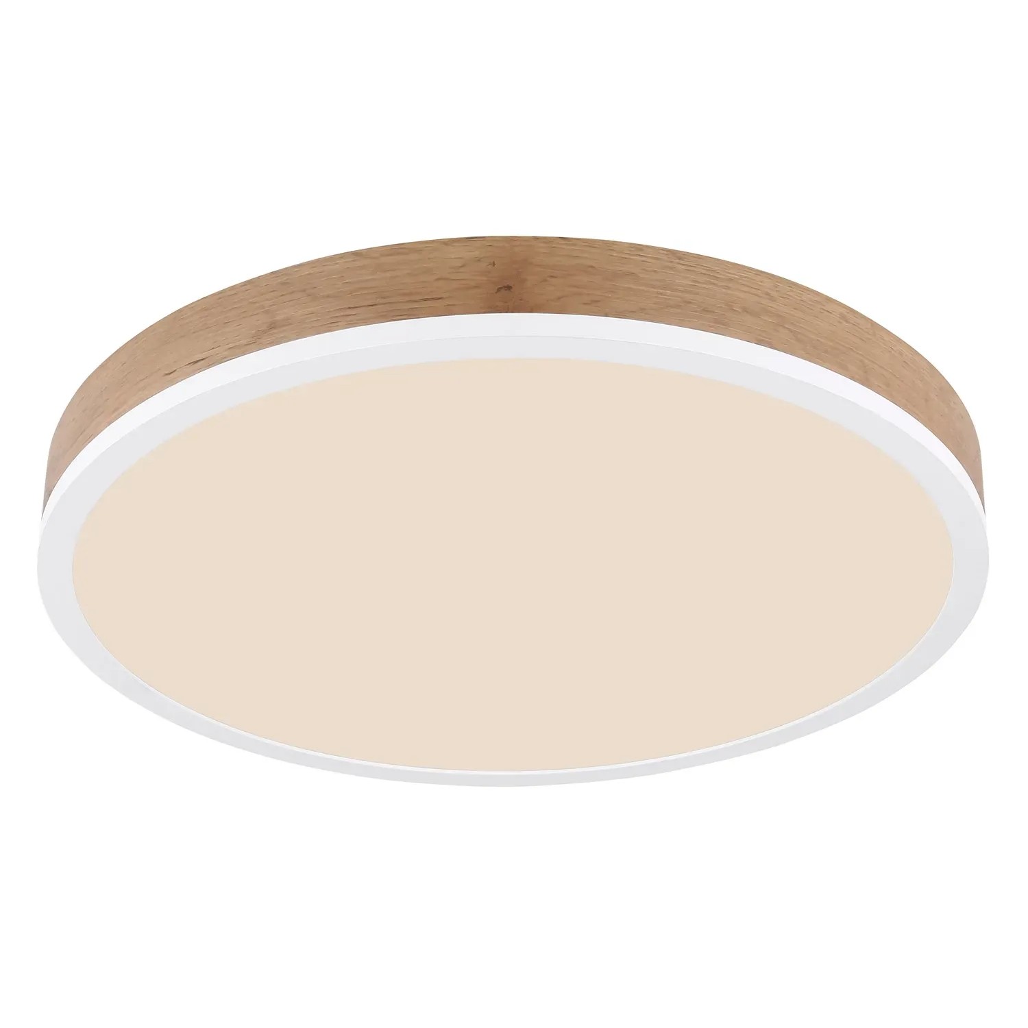 Globo LED-Deckenleuchte Doro Holzfarben/Weiß Ø 45 cm