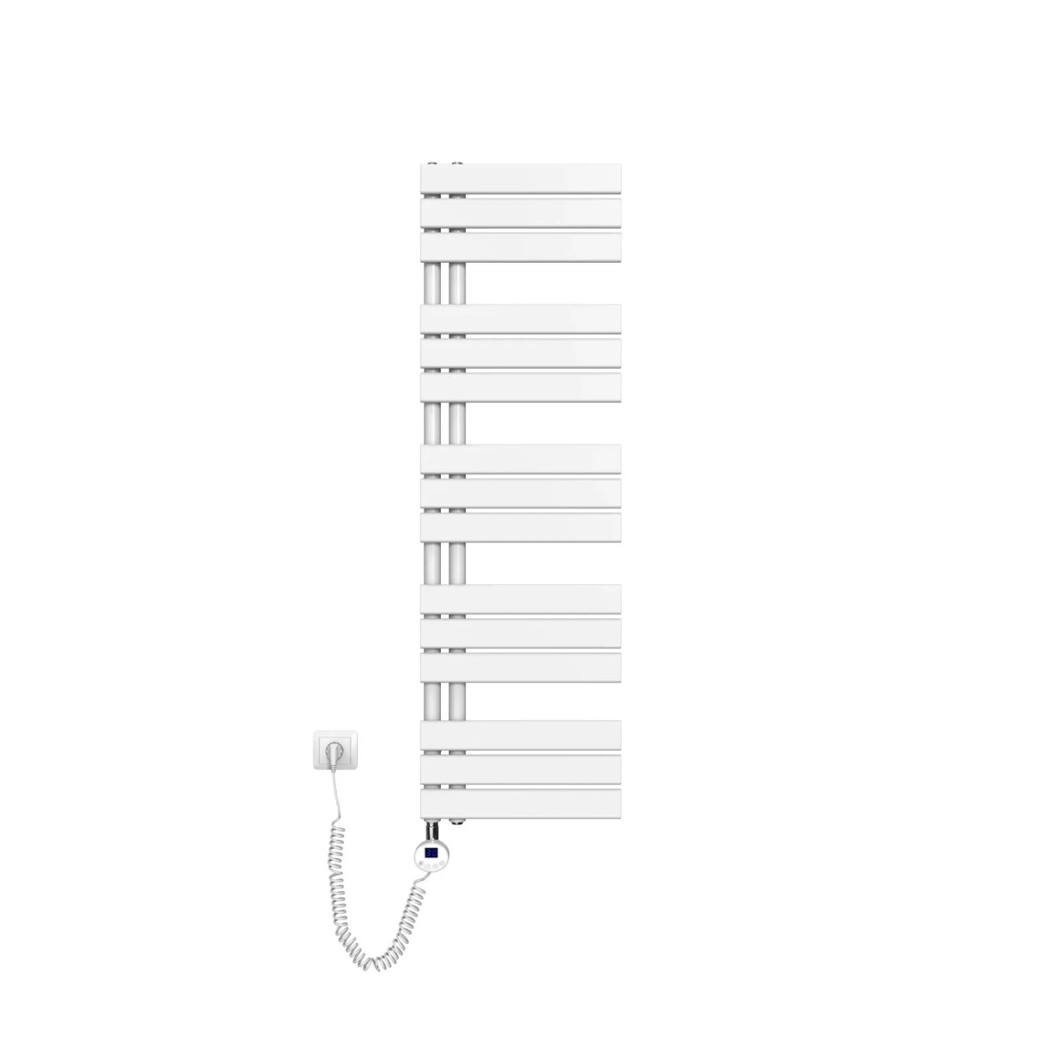 Emke Badheizkörper Elektrisch mit Thermostat und Timer für Handtuchwärmer 40x132cm 600W Weiß
