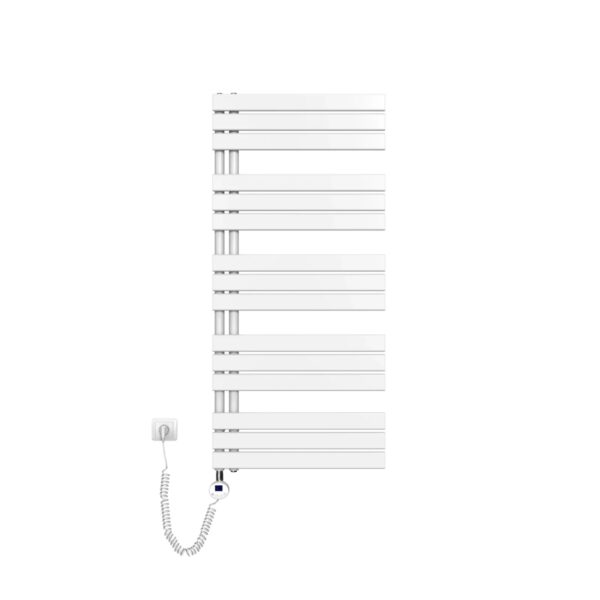 Emke Badheizkörper Elektrisch mit Thermostat und Timer für Handtuchwärmer 60x132cm 800W Weiß