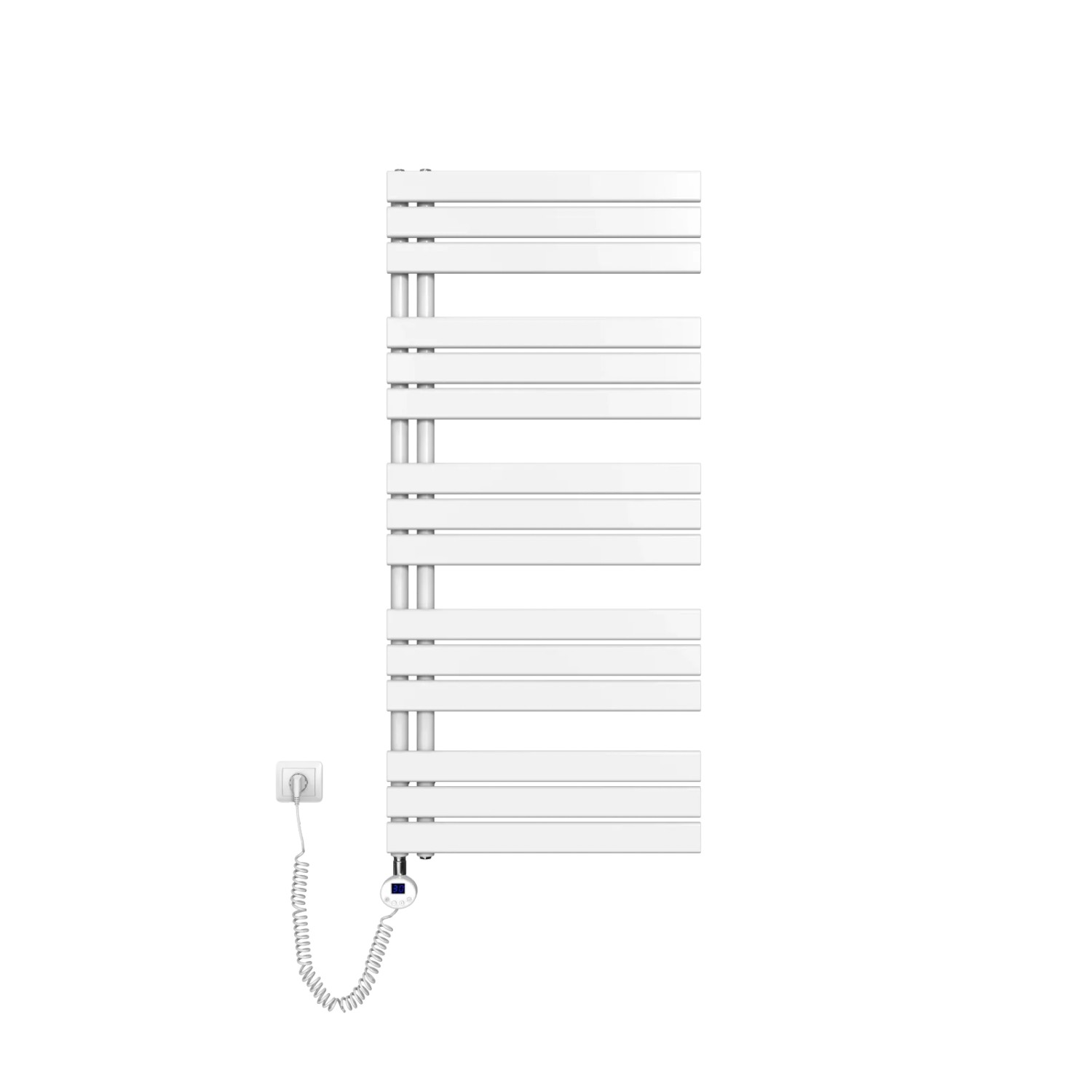 Emke Badheizkörper Elektrisch mit Thermostat und Timer für Handtuchwärmer 60x132cm 800W Weiß