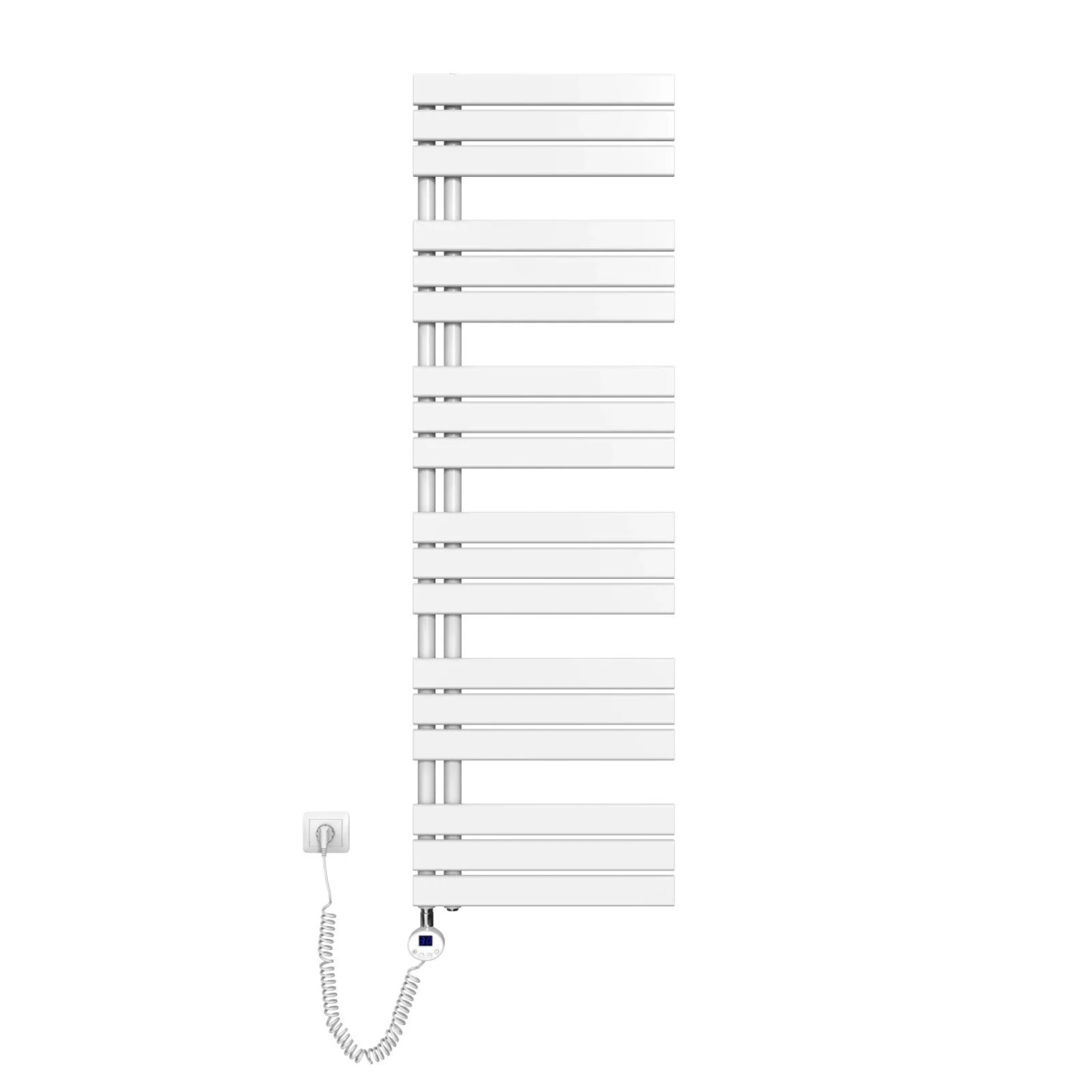 Emke Badheizkörper Elektrisch mit Thermostat und Timer für Handtuchwärmer 50x159cm 1000W Weiß