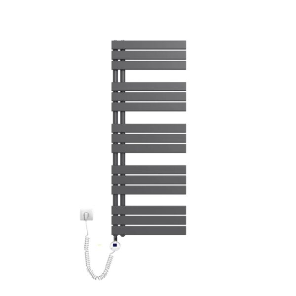Emke Badheizkörper Elektrisch mit Thermostat und Timer für Handtuchwärmer 50x132cm 800W Anthrazit