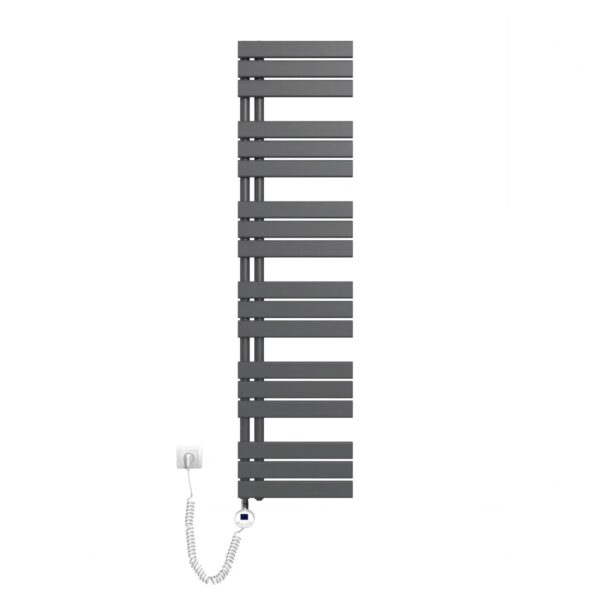 Emke Badheizkörper Elektrisch mit Thermostat und Timer für Handtuchwärmer 40x159cm 800W Anthrazit