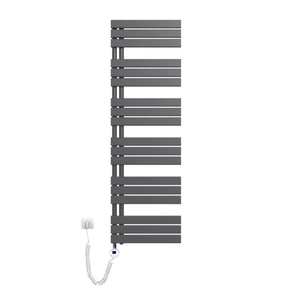 Emke Badheizkörper Elektrisch mit Thermostat und Timer für Handtuchwärmer 50x159cm 1000W Anthrazit