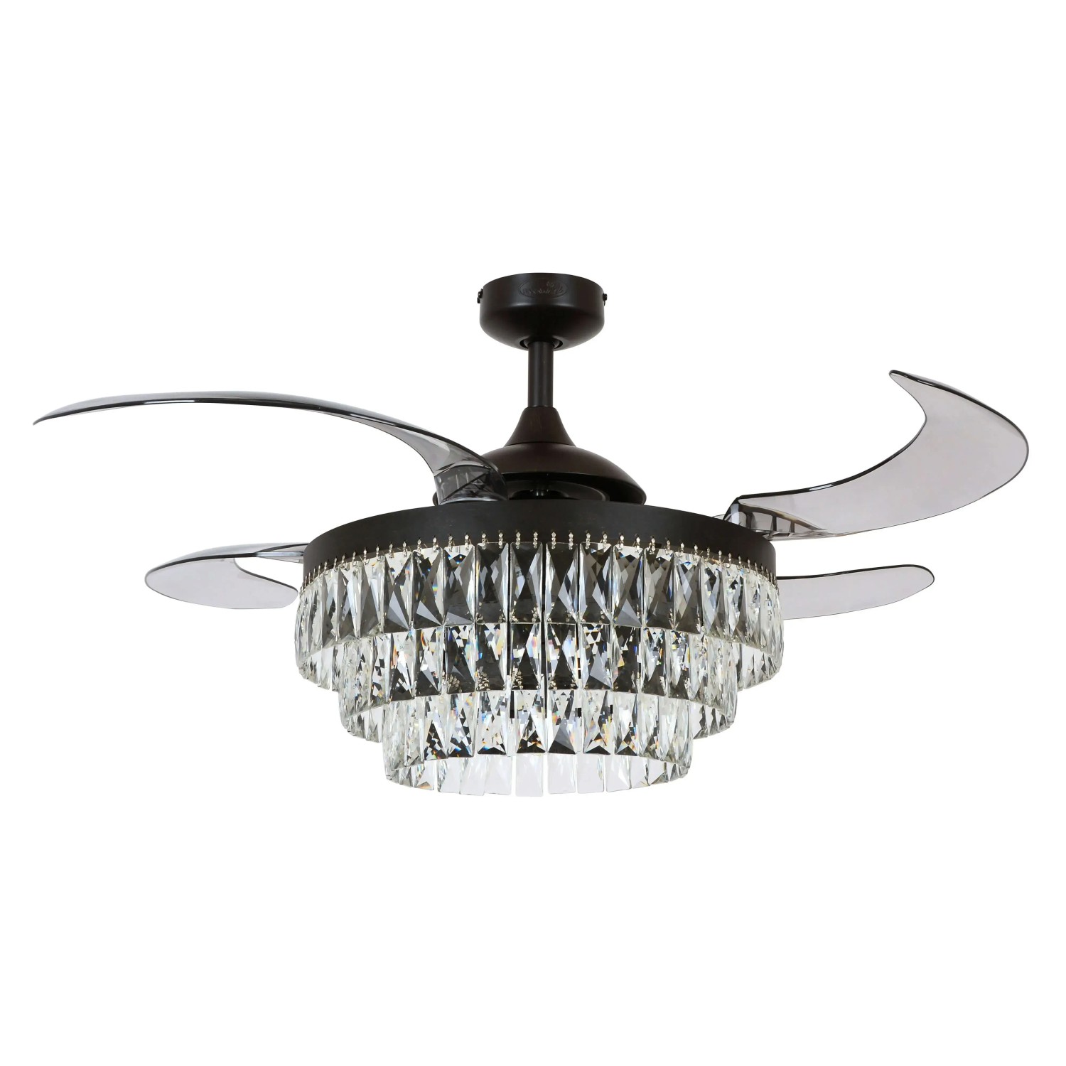 BEACON Deckenventilator Fanaway Veil Schwarz 122 cm mit Beleuchtung und Fernbedienung