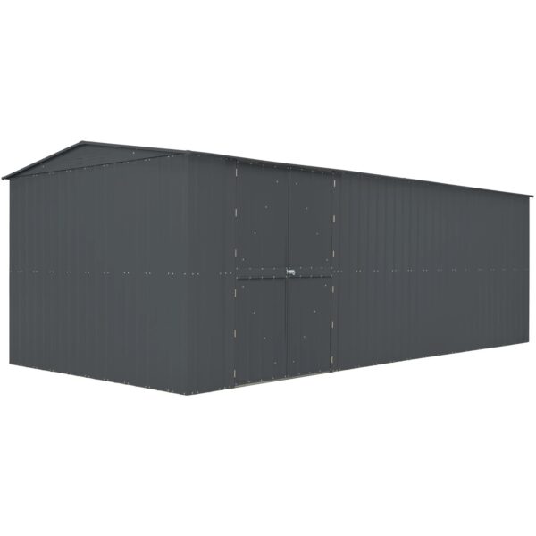 Globel Gerätehaus-Erweiterungselement 410 Anthrazit 127 cm x 308 cm x 224,6 cm