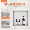 VEVOR Wandnische 10x33,02x33,02cm Duschnische Edelstahl Nische Einlagig 100 % Wasserdicht Nischeneinbau 0-40°C – Bild 2