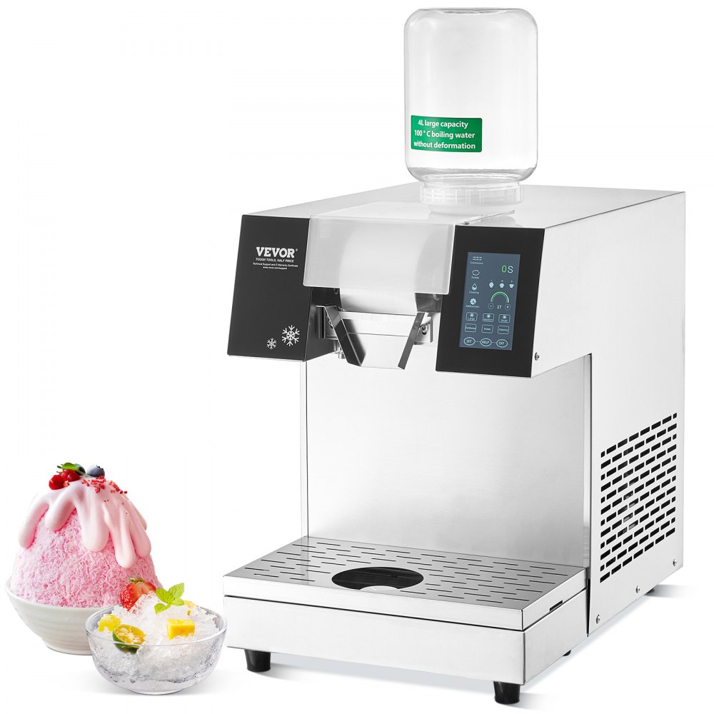 VEVOR Kommerzielle Schneeflocken-Eismaschine Schneeeisbereiter, Edelstahl-Eisrasierer