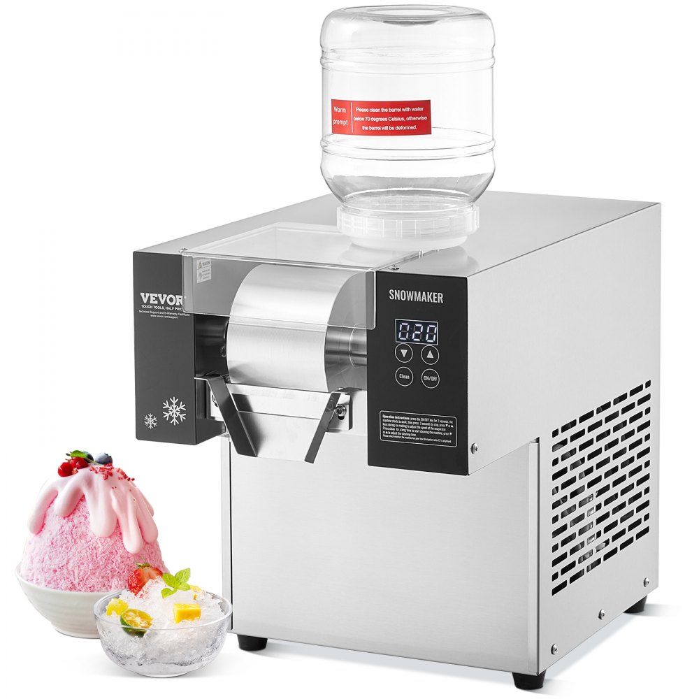 VEVOR Kommerzielle Schneeflocken-Eismaschine Schneeeisbereiter, Edelstahl-Eisrasierer