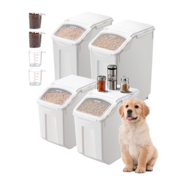 VEVOR Reis-Aufbewahrungsbehälter Vorratsdosen Hundefutterspender 4 Stk. 2 x 15 L / /20 L x 2 Behälter