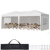 VEVOR Pavillon Faltpavillon, 5,9 x 2,96 x 2,65 m, 3 Höheneinstellungen