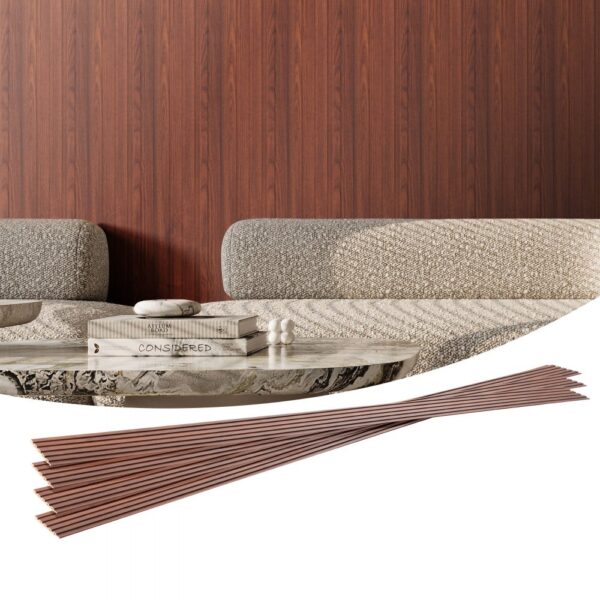 VEVOR Akustikpaneele 8er-Set, 2450 x 166 mm, WPC-Akzent-Wandpaneele aus Holz für moderne Innenwände