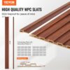 VEVOR Akustikpaneele 8er-Set, 2450 x 166 mm, WPC-Akzent-Wandpaneele aus Holz für moderne Innenwände – Bild 2