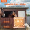 VEVOR Heuraufe Vieh, 610 x 297 x 584 mm, 2-in-1-Futterautomat für Heu & Getreide – Bild 2