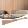 VEVOR Akustikpaneele, 2450 x 166mm, WPC-Akzent-Holzwandpaneele für moderne Innenwände, 8er-Set