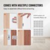 VEVOR Akustikpaneele, 2450 x 166mm, WPC-Akzent-Holzwandpaneele für moderne Innenwände, 8er-Set – Bild 5