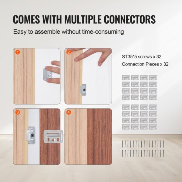 VEVOR Akustikpaneele, 2450 x 166mm, WPC-Akzent-Holzwandpaneele für moderne Innenwände, 8er-Set – Bild 5