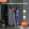 VEVOR Teleskopleiter mit A-Rahmen, 2880 mm kompakte Aluminium-Ausziehleiter, bis 150 kg – Bild 2