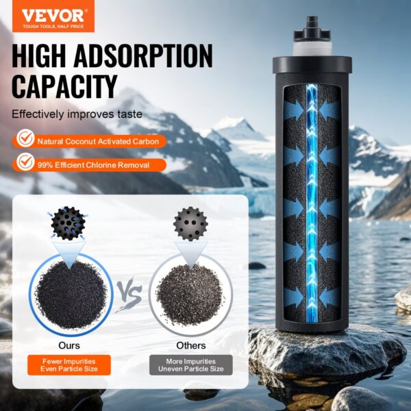 VEVOR Wasserfilter-Ersatz Reinigungselemente, Aktivkohle-Ersatzfilter 2er-Pack – Bild 2 VEVOR Wasserfilter-Ersatz Reinigungselemente, Aktivkohle-Ersatzfilter 2er-Pack – Bild 2