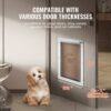 VEVOR Haustierklappe Hundeklappe aus Aluminiumrahmen mit Schloss & Klappensystem 337 x 509 mm – Bild 4