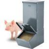 VEVOR Futtertrog Schweine, 2,2 Scheffel Fassungsvermögen, Futterspender mit Einzeltür